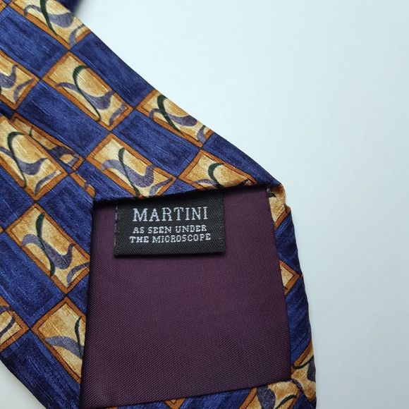 Martini As Seen Under the Microscope Cocktail Collection 100% Silk Tie 56 inches - Picture 5 of 8